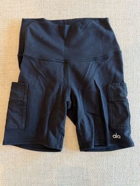 ALO Yoga Black XXS Athletic Leggings with Subtle Logo